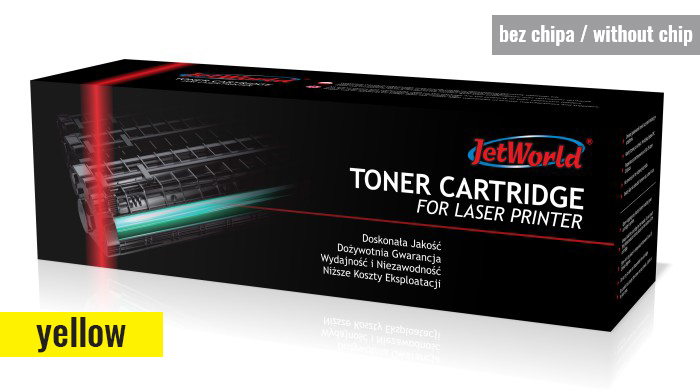 Toner JetWorld zamiennik HP 207A W2212A Color LaserJet Pro M255dw, M255nw, MFP M282nw, MFP M283cdw, MFP M283fdn, MFP M283fdw 1.25K Yellow (toner bez chipa - należy przełożyć z kasety OEM A lub X - zapoznaj się z instrukcją)