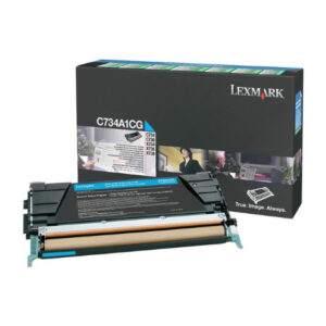 Oryginalny Toner Cyan Lexmark C734, C736, X734, X736, X738 (C734A1CG)