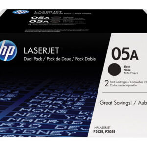 Oryginalny Toner Czarny HP LaserJet P2035, P2055 (05A CE505D) (DWUPAK)