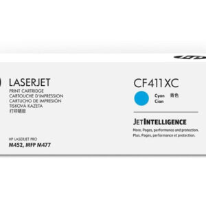 Oryginalny Toner Cyan HP Color LaserJet Pro M377, M452, M477 (410XC CF411XC), kompatybilne z CF411X
