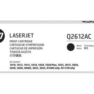 Oryginalny Toner Czarny HP LaserJet 1010, 1012, 1015, 1018, 1020, 1022, 3015, 3020, 3030, 3050, 3052, 3055, M1005 MFP, M1319F MFP (12AC Q2612AC), kompatybilne z Q2612A