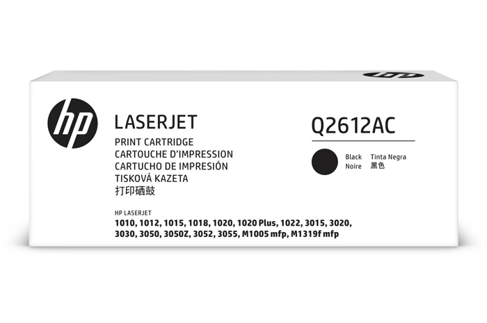 Oryginalny Toner Czarny HP LaserJet 1010, 1012, 1015, 1018, 1020, 1022, 3015, 3020, 3030, 3050, 3052, 3055, M1005 MFP, M1319F MFP (12AC Q2612AC), kompatybilne z Q2612A
