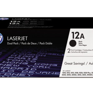Oryginalny Toner Czarny HP LaserJet 1010, 1012, 1015, 1018, 1020, 1022, 3015, 3020, 3030, 3050, 3052, 3055, M1005 MFP, M1319F MFP (12A Q2612AD) (DWUPAK)