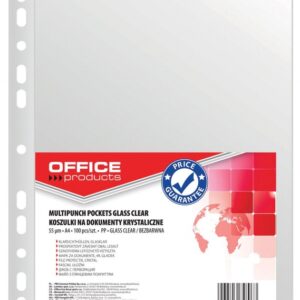 KOSZULKI NA DOKUMENTY OFFICE PRODUCTS, A4, KRYSTAL