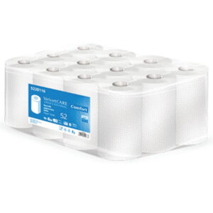 Ręczniki w roli celulozowe VELVET MINI, 2-warstwowe, 52m, 12 rolek, białe