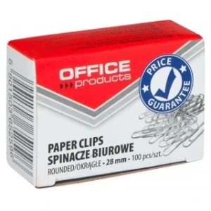 Spinacze okrągłe OFFICE PRODUCTS 28mm 100szt